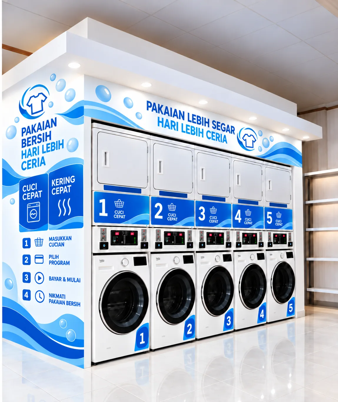 Partisi Premium + Branding 5 Set, include branding desain yang profesional.